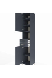 Hyperion Dolap 5 Raflı 2 Çekmeceli 2 Kapaklı 44x44x243 Antrasit-Antrasit