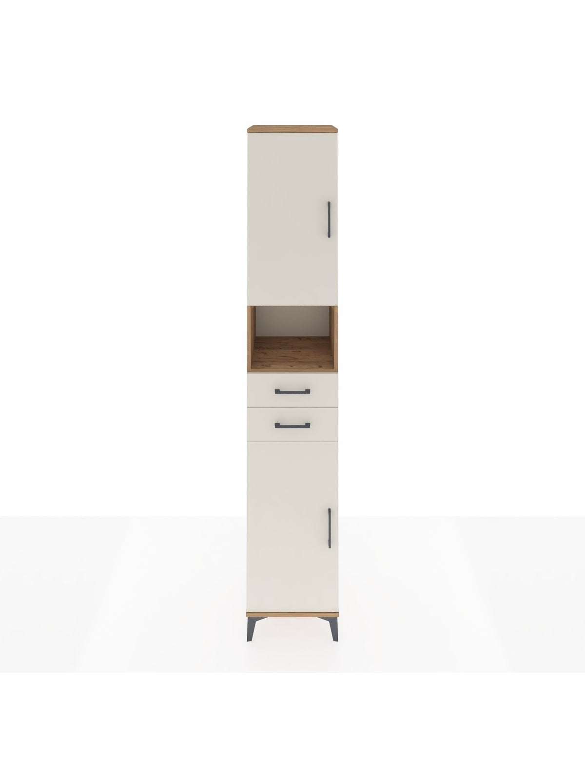 Hyperion Dolap 5 Raflı 2 Çekmeceli 2 Kapaklı 44x44x243 Çam-Aytaşı