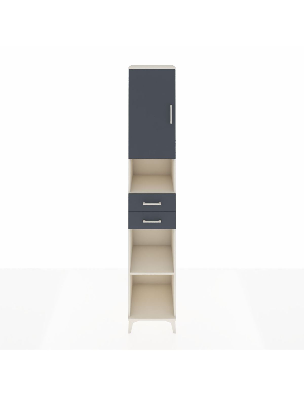 Hyperion Dolap 5 Raflı 2 Çekmeceli Tek Kapaklı 44x44x243 Aytaşı-Antrasit