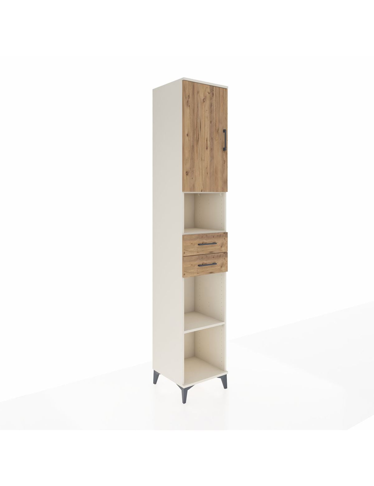 Hyperion Dolap 5 Raflı 2 Çekmeceli Tek Kapaklı 44x44x243 Aytaşı-Çam