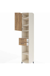 Hyperion Dolap 5 Raflı 2 Çekmeceli Tek Kapaklı 44x44x243 Aytaşı-Çam
