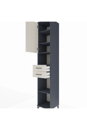 Hyperion Dolap 5 Raflı 2 Çekmeceli Tek Kapaklı 44x44x243 Antrasit-Aytaşı