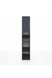 Hyperion Dolap 5 Raflı 2 Çekmeceli Tek Kapaklı 44x44x243 Antrasit-Antrasit