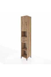 Hyperion Dolap 5 Raflı 2 Çekmeceli Tek Kapaklı 44x44x243 Çam-Çam