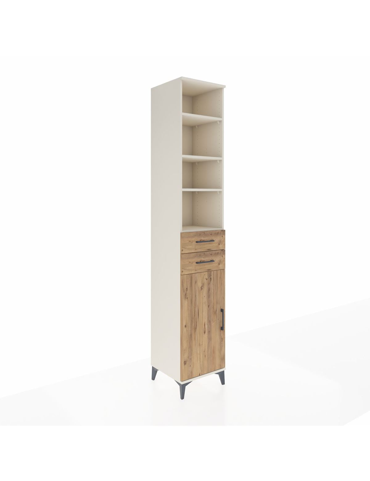 Hyperion Dolap 5 Raflı 2 Çekmeceli Tek Kapaklı 44x44x243 Aytaşı-Çam