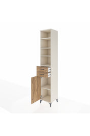 Hyperion Dolap 5 Raflı 2 Çekmeceli Tek Kapaklı 44x44x243 Aytaşı-Çam