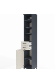 Hyperion Dolap 5 Raflı 2 Çekmeceli Tek Kapaklı 44x44x243 Antrasit-Aytaşı