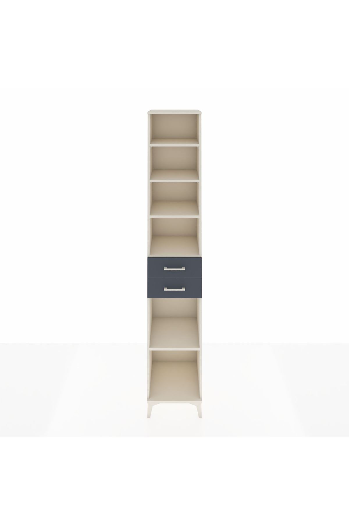 Hyperion Dolap 5 Raflı 2 Çekmeceli 44x44x243 Aytaşı-Antrasit