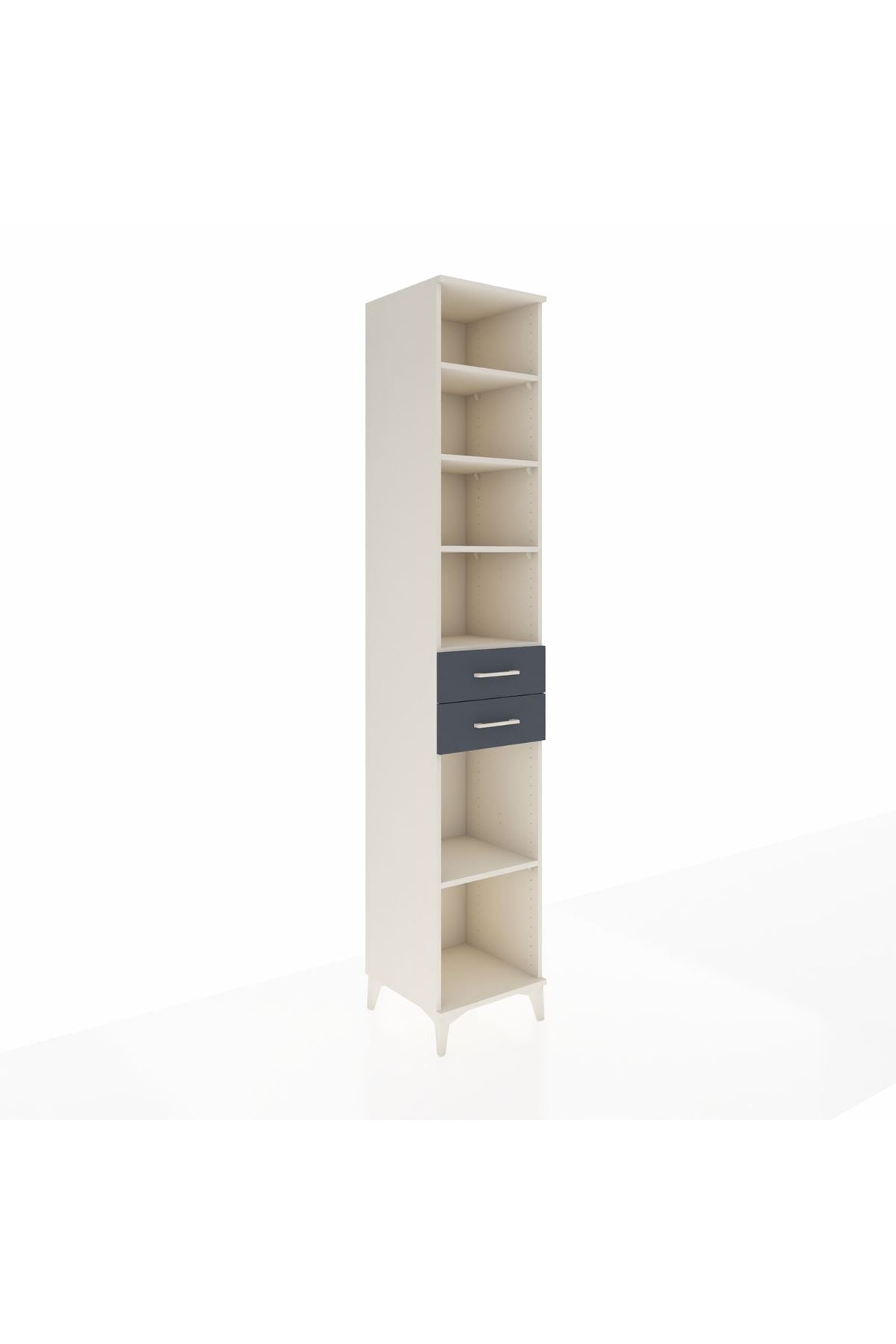 Hyperion Dolap 5 Raflı 2 Çekmeceli 44x44x243 Aytaşı-Antrasit