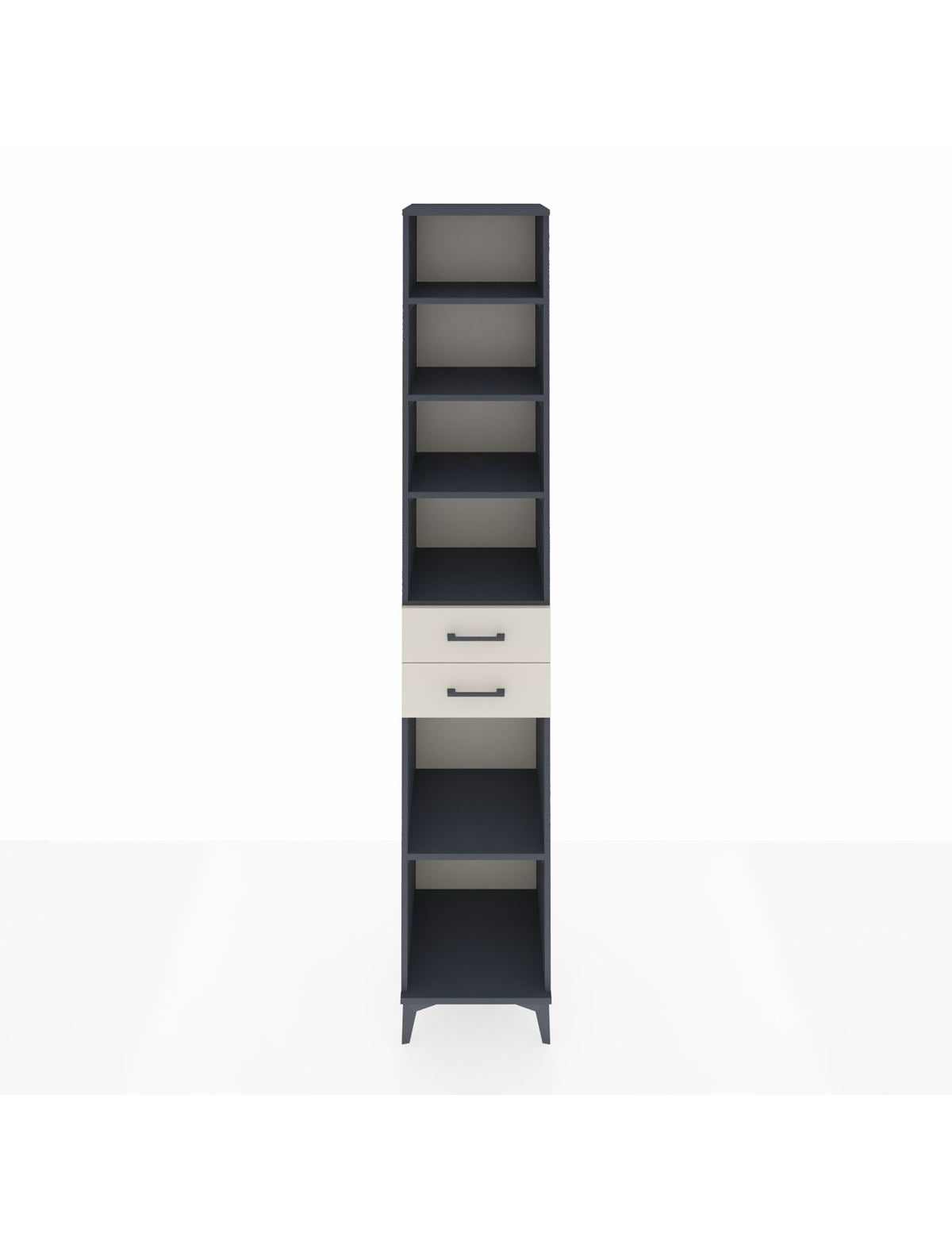 Hyperion Dolap 5 Raflı 2 Çekmeceli 44x44x243 Antrasit-Aytaşı