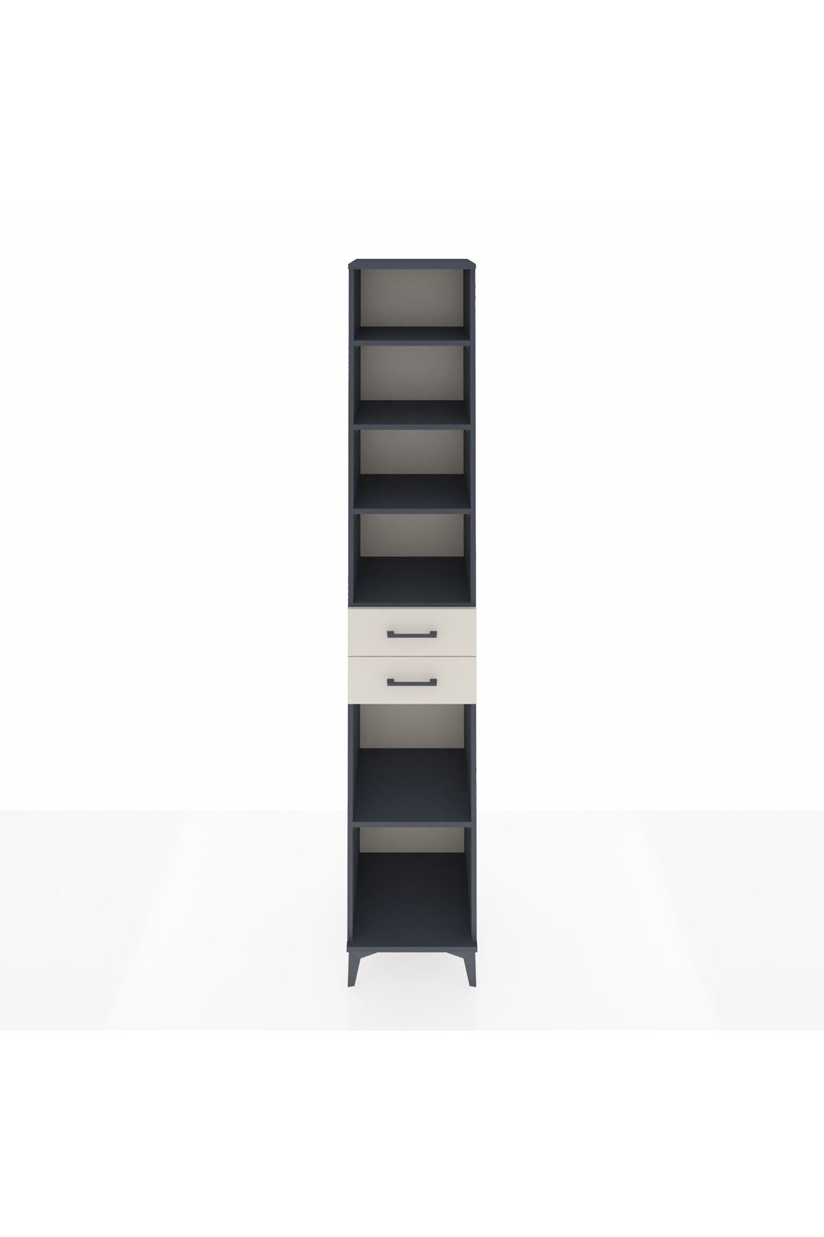 Hyperion Dolap 5 Raflı 2 Çekmeceli 44x44x243 Antrasit-Aytaşı