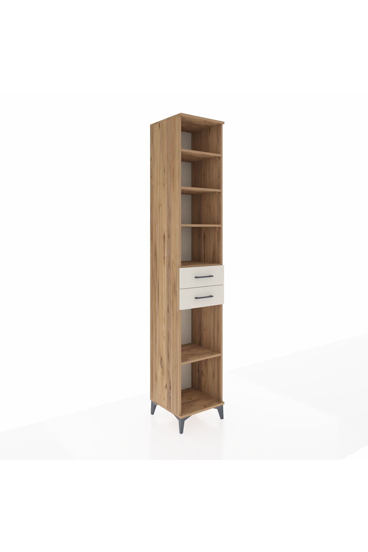 Hyperion Dolap 5 Raflı 2 Çekmeceli 44x44x243 Çam-Aytaşı