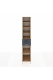 Hyperion Dolap 5 Raflı 2 Çekmeceli 44x44x243 Çam-Antrasit