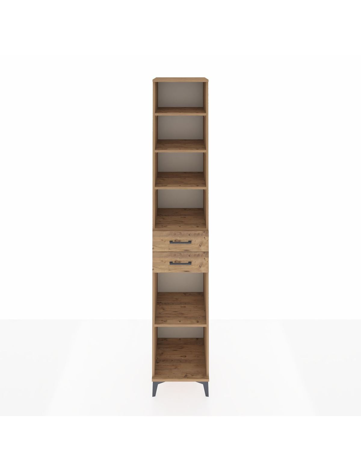 Hyperion Dolap 5 Raflı 2 Çekmeceli 44x44x243 Çam-Çam