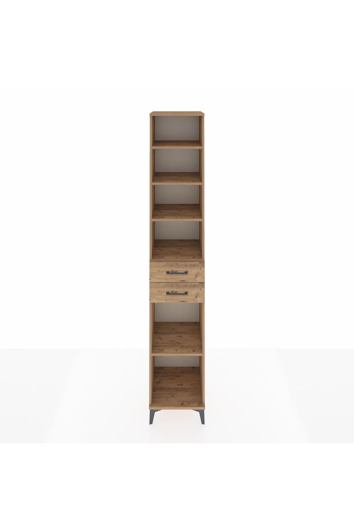 Hyperion Dolap 5 Raflı 2 Çekmeceli 44x44x243 Çam-Çam