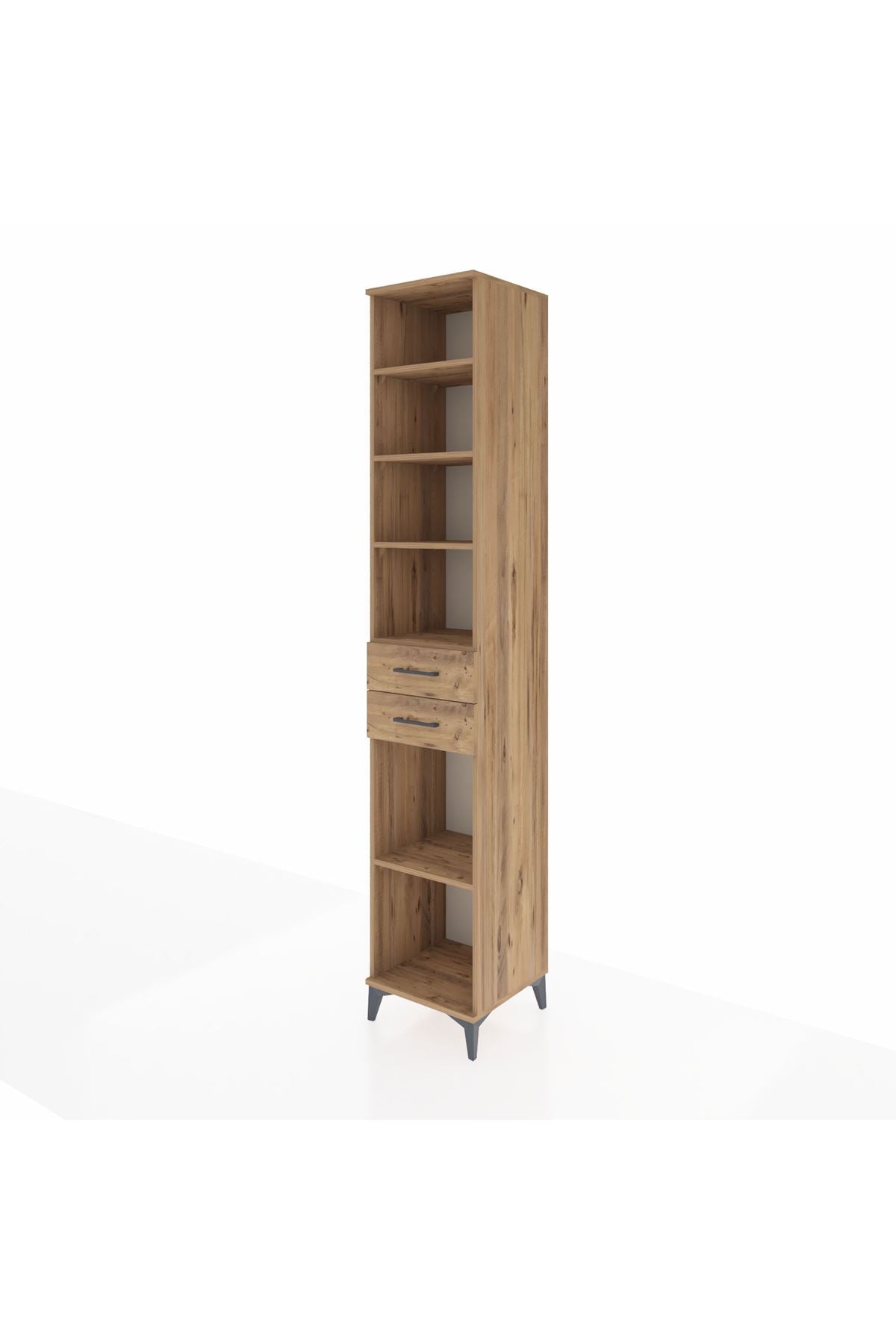 Hyperion Dolap 5 Raflı 2 Çekmeceli 44x44x243 Çam-Çam