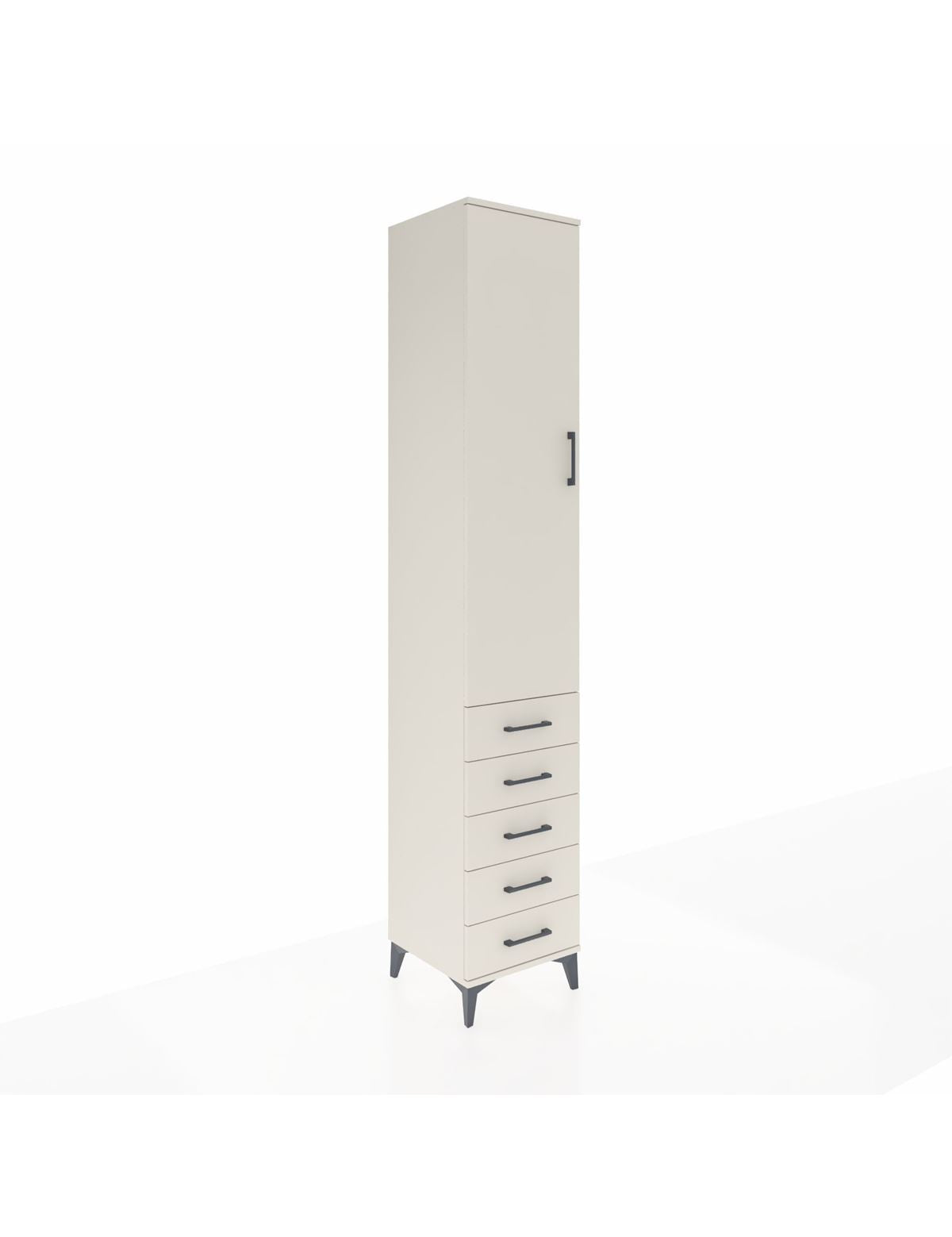 Hyperion Dolap 2 Raflı 5 Çekmeceli Tek Askılı 44x44x243 Aytaşı-Aytaşı