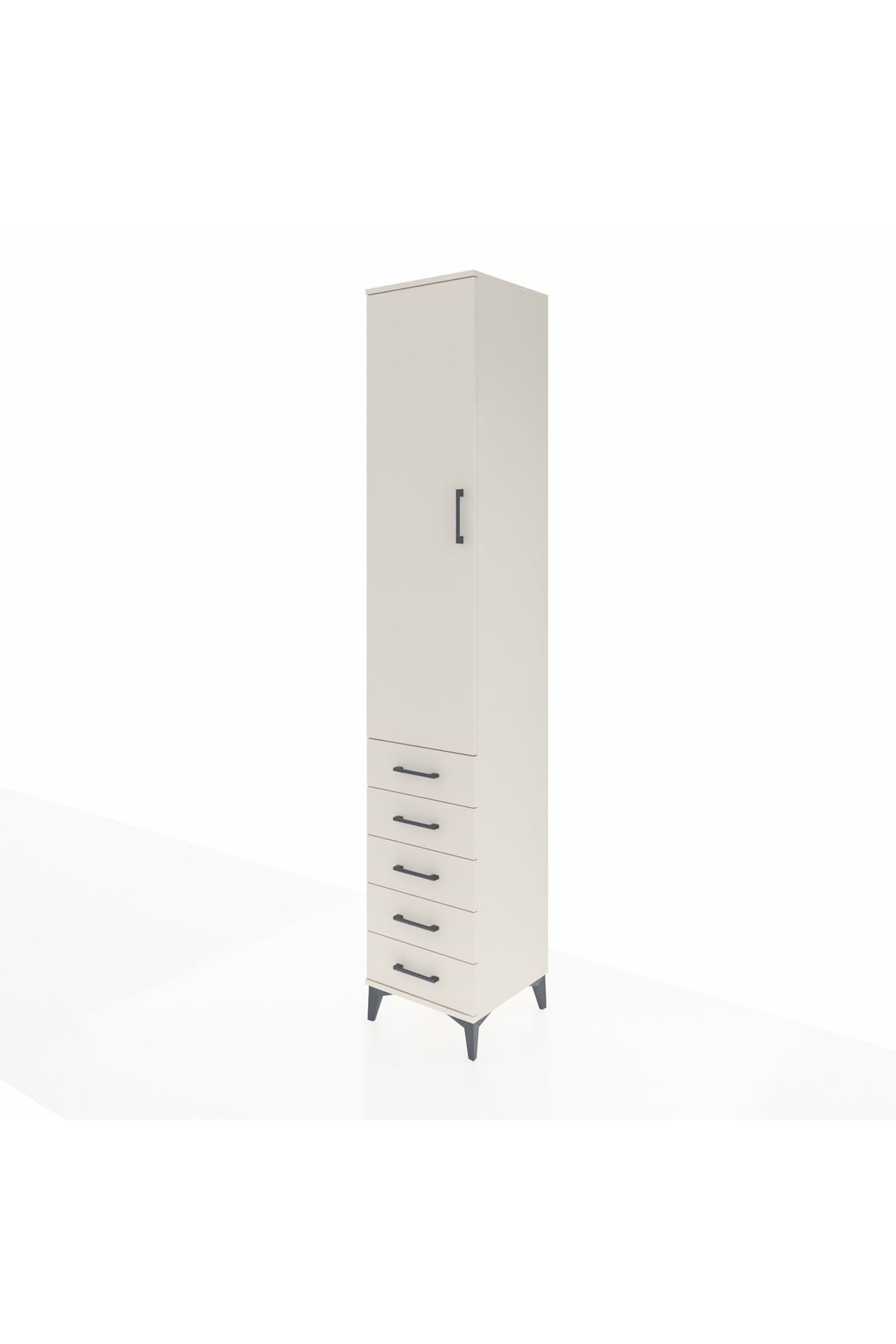 Hyperion Dolap 2 Raflı 5 Çekmeceli Tek Askılı 44x44x243 Aytaşı-Aytaşı