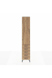 Hyperion Dolap 2 Raflı 5 Çekmeceli Tek Askılı 44x44x243 Aytaşı-Çam