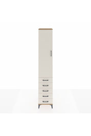 Hyperion Dolap 2 Raflı 5 Çekmeceli Tek Askılı 44x44x243 Çam-Aytaşı