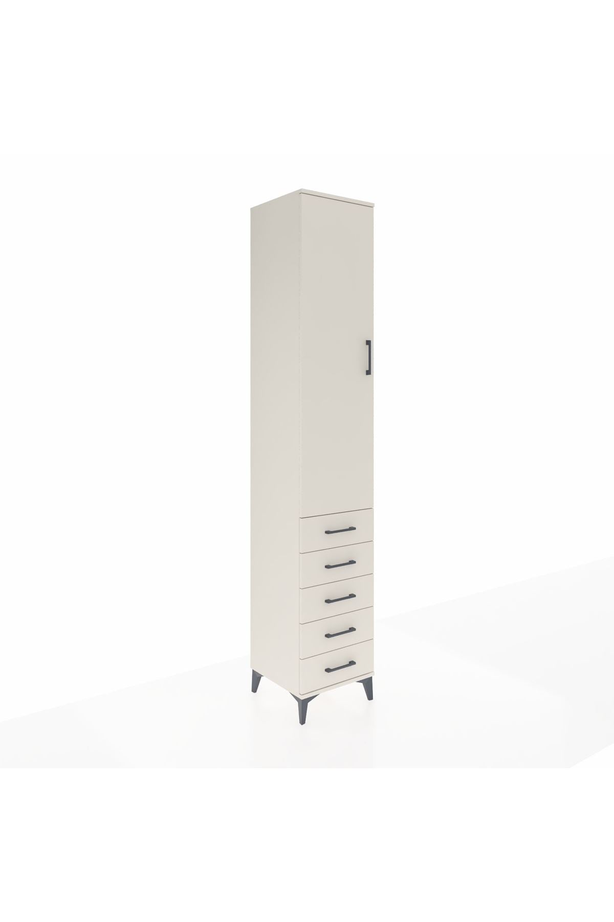 Hyperion Dolap 4 Raflı 5 Çekmeceli Tek Kapaklı 44x44x243 Aytaşı-Aytaşı