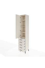 Hyperion Dolap 4 Raflı 5 Çekmeceli Tek Kapaklı 44x44x243 Aytaşı-Aytaşı