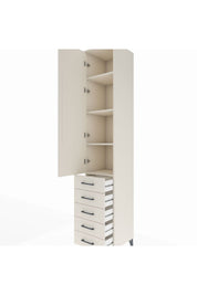 Hyperion Dolap 4 Raflı 5 Çekmeceli Tek Kapaklı 44x44x243 Aytaşı-Aytaşı