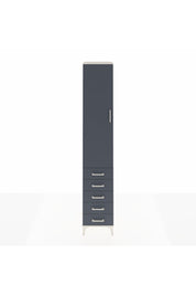 Hyperion Dolap 4 Raflı 5 Çekmeceli Tek Kapaklı 44x44x243 Aytaşı-Antrasit