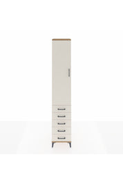 Hyperion Dolap 4 Raflı 5 Çekmeceli Tek Kapaklı 44x44x243 Çam-Aytaşı