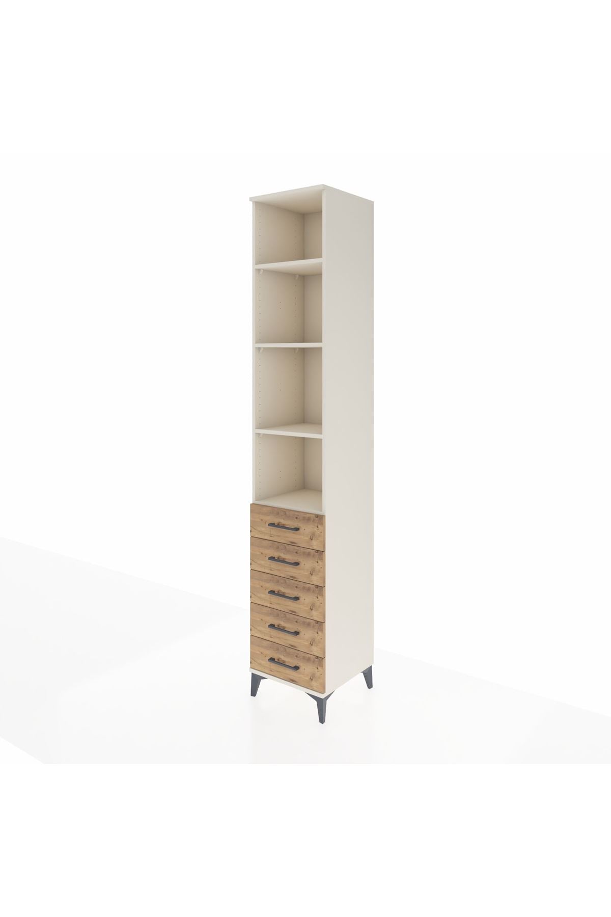 Hyperion Dolap 4 Raflı 5 Çekmeceli 44x44x243 Aytaşı-Çam