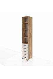 Hyperion Dolap 4 Raflı 5 Çekmeceli 44x44x243 Çam-Aytaşı