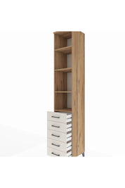 Hyperion Dolap 4 Raflı 5 Çekmeceli 44x44x243 Çam-Aytaşı