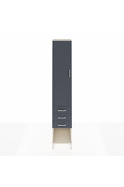 Hyperion Dolap 2 Raflı 3 Çekmeceli Tek Askılı 44x44x243 Aytaşı-Antrasit