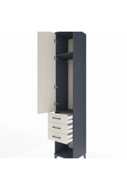 Hyperion Dolap 2 Raflı 3 Çekmeceli Tek Askılı 44x44x243 Antrasit-Aytaşı