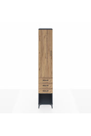 Hyperion Dolap 2 Raflı 3 Çekmeceli Tek Askılı 44x44x243 Antrasit-Çam