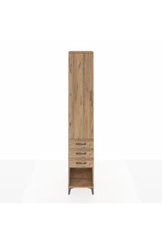 Hyperion Dolap 2 Raflı 3 Çekmeceli Tek Askılı 44x44x243 Çam-Çam