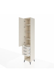 Hyperion Dolap 4 Raflı 3 Çekmeceli Tek Kapaklı 44x44x243 Aytaşı-Aytaşı