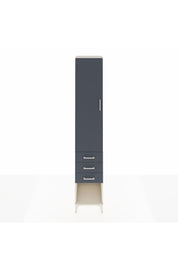 Hyperion Dolap 4 Raflı 3 Çekmeceli Tek Kapaklı 44x44x243 Aytaşı-Antrasit