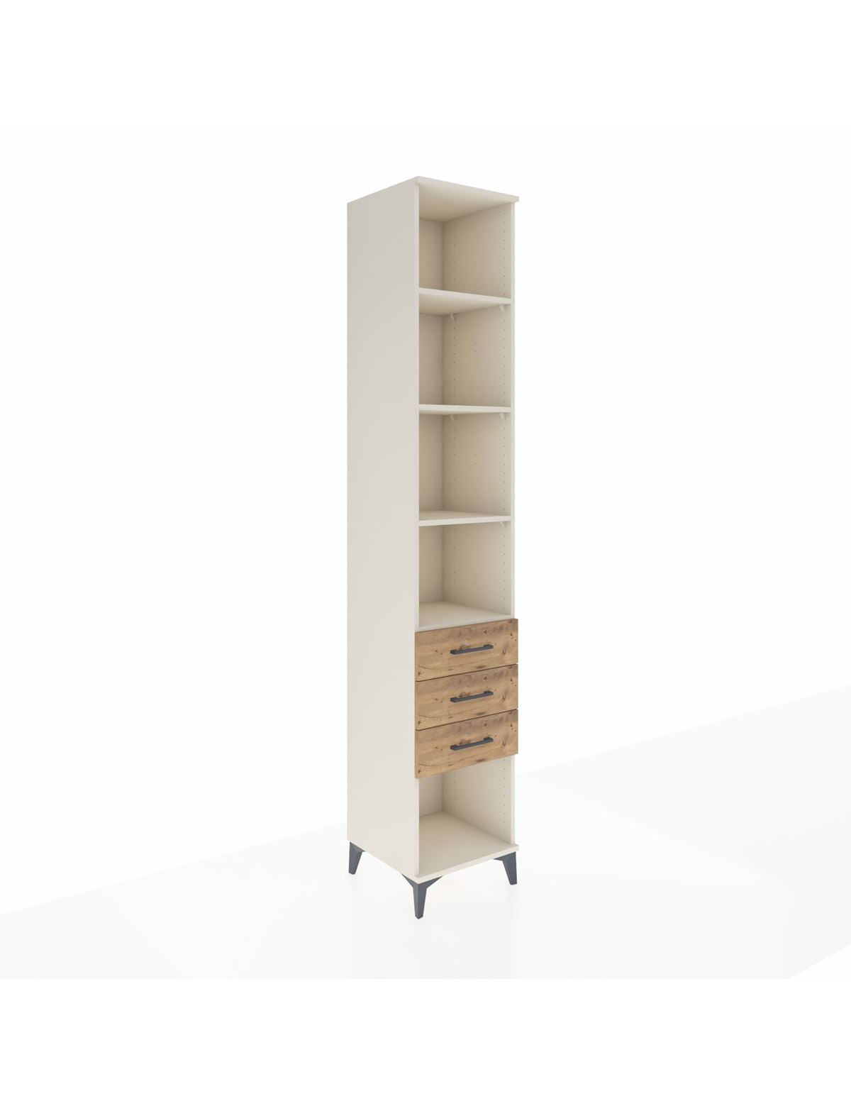 Hyperion Dolap 4 Raflı 3 Çekmeceli 44x44x243 Aytaşı-Çam