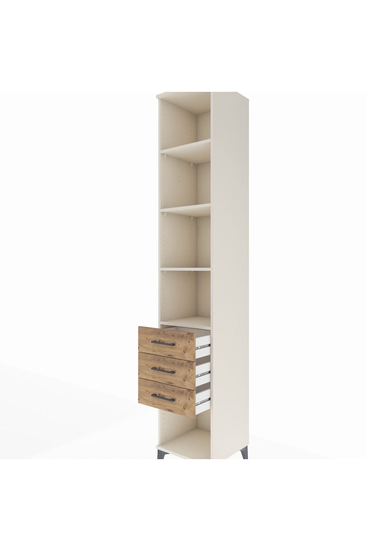 Hyperion Dolap 4 Raflı 3 Çekmeceli 44x44x243 Aytaşı-Çam