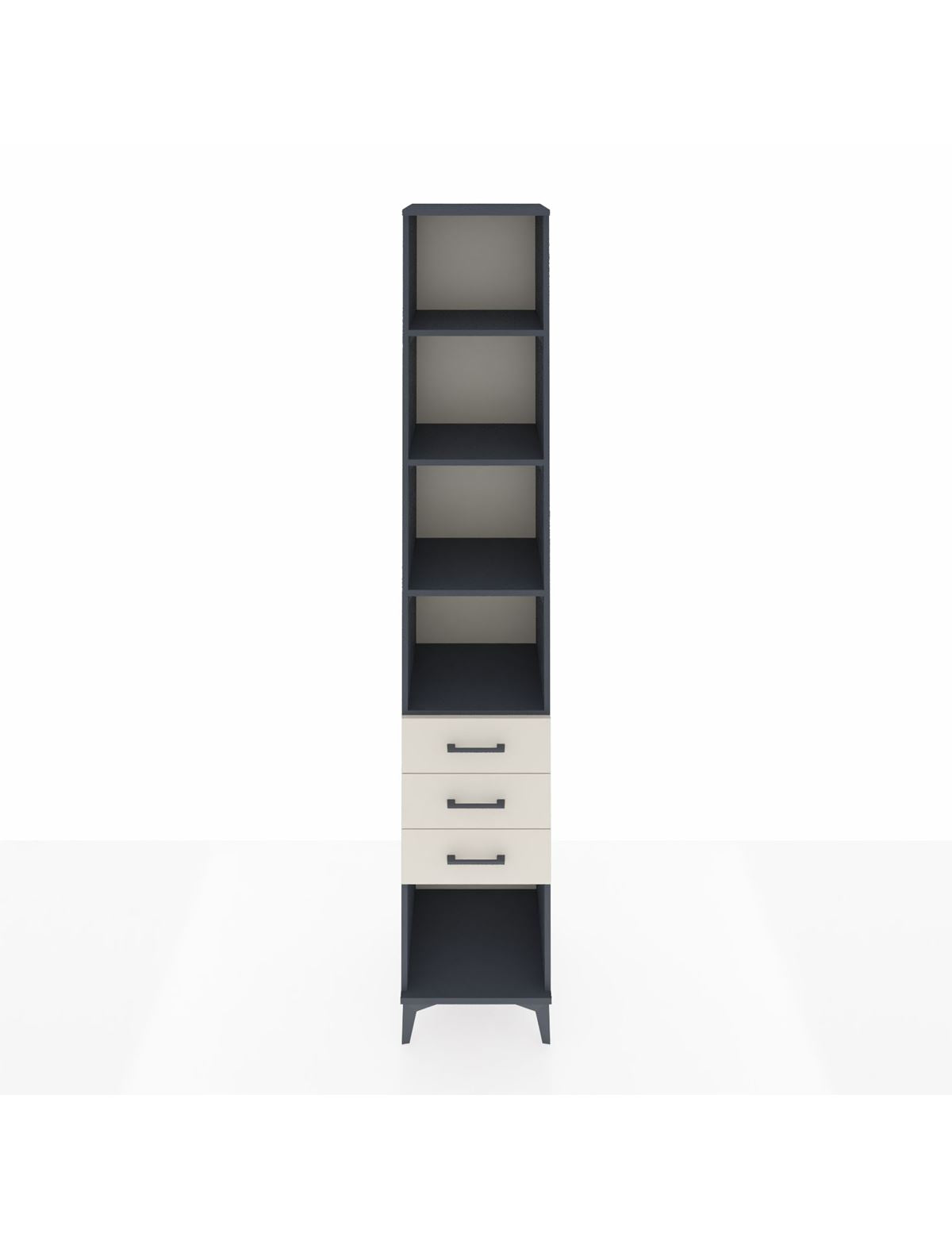 Hyperion Dolap 4 Raflı 3 Çekmeceli 44x44x243 Antrasit-Aytaşı