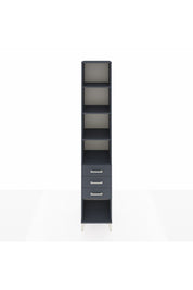 Hyperion Dolap 4 Raflı 3 Çekmeceli 44x44x243 Antrasit-Antrasit