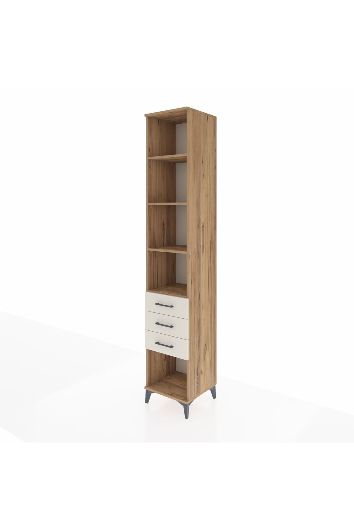 Hyperion Dolap 4 Raflı 3 Çekmeceli 44x44x243 Çam-Aytaşı