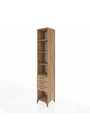 Hyperion Dolap 4 Raflı 3 Çekmeceli 44x44x243 Çam-Çam