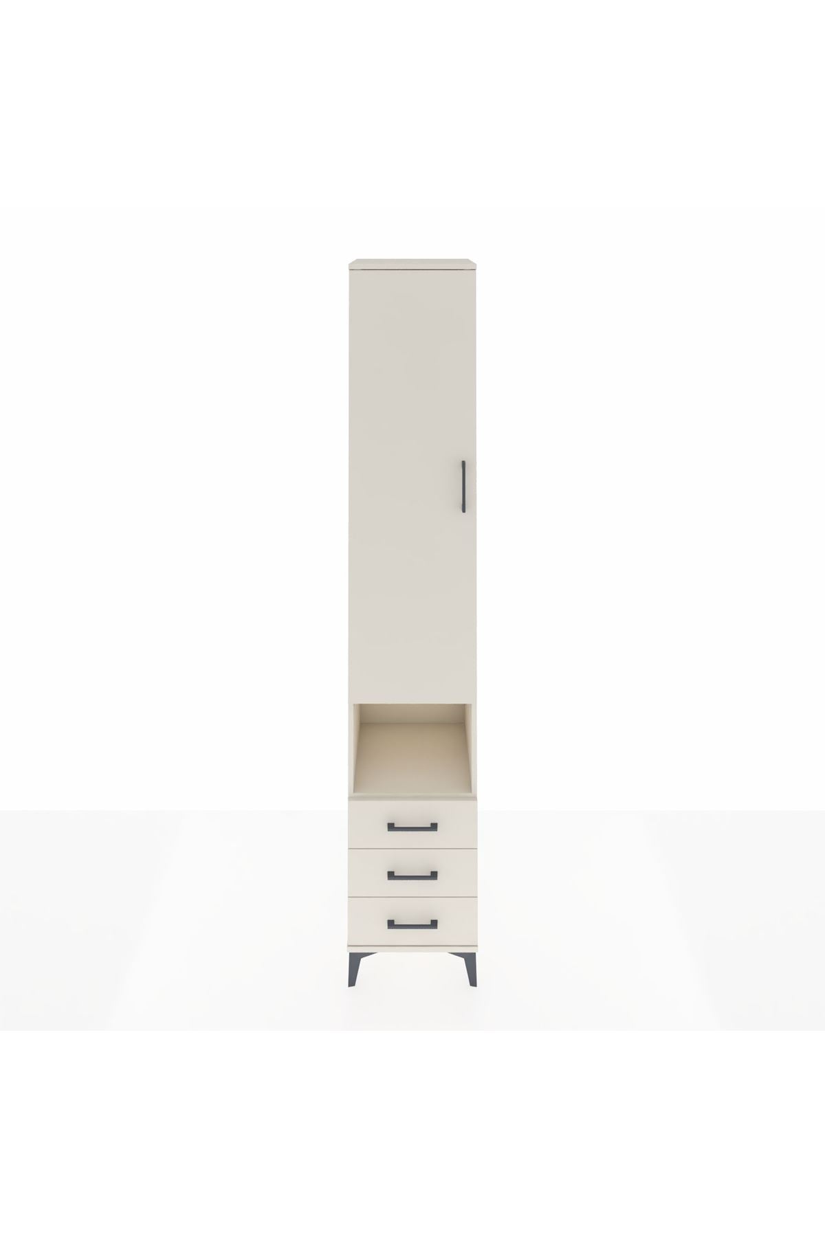 Hyperion Dolap 3 Raflı 3 Çekmeceli Tek Kapaklı 44x44x243 Aytaşı-Aytaşı