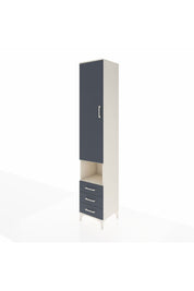 Hyperion Dolap 3 Raflı 3 Çekmeceli Tek Kapaklı 44x44x243 Aytaşı-Antrasit