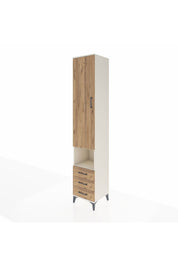Hyperion Dolap 3 Raflı 3 Çekmeceli Tek Kapaklı 44x44x243 Aytaşı-Çam