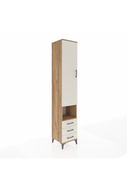 Hyperion Dolap 3 Raflı 3 Çekmeceli Tek Kapaklı 44x44x243 Çam-Aytaşı