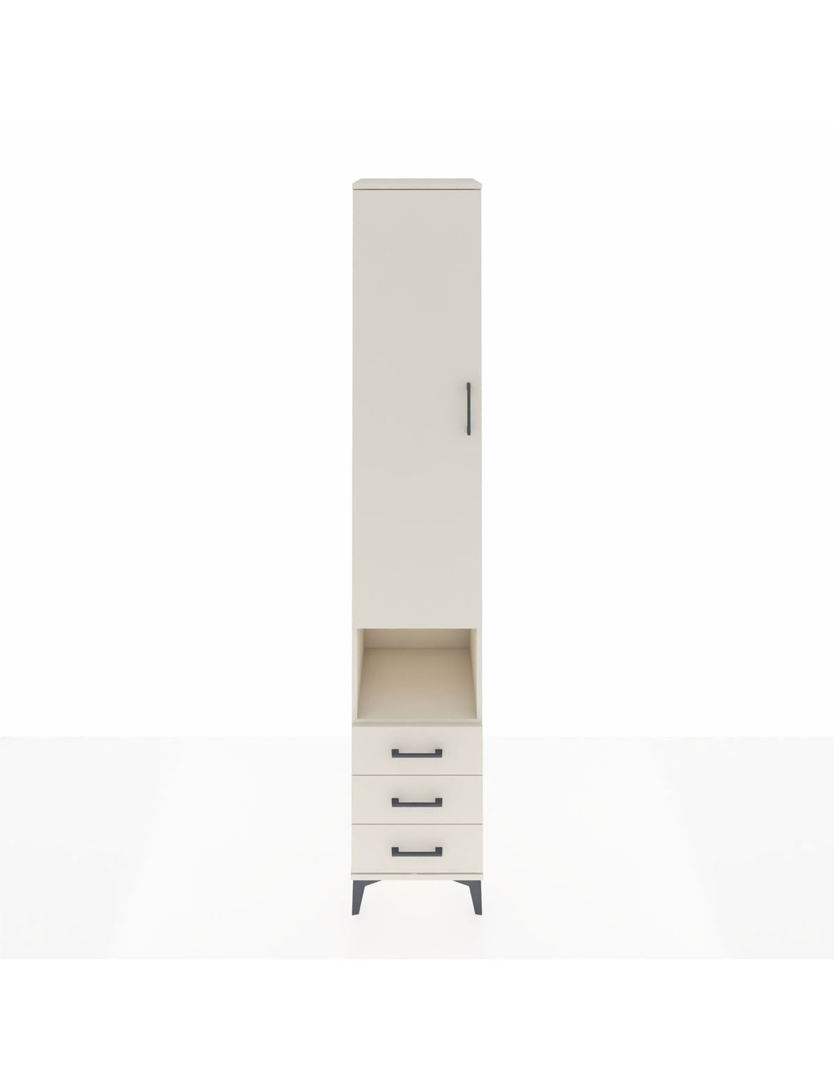 Hyperion Dolap 5 Raflı 3 Çekmeceli Tek Kapaklı 44x44x243 Aytaşı-Aytaşı