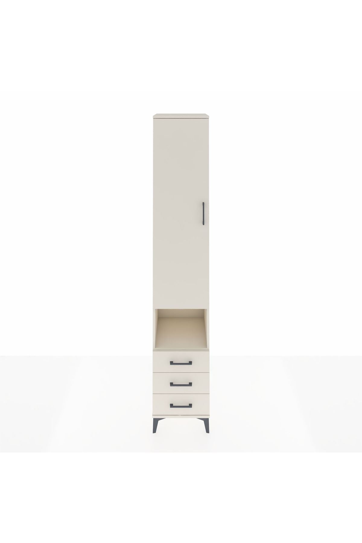 Hyperion Dolap 5 Raflı 3 Çekmeceli Tek Kapaklı 44x44x243 Aytaşı-Aytaşı